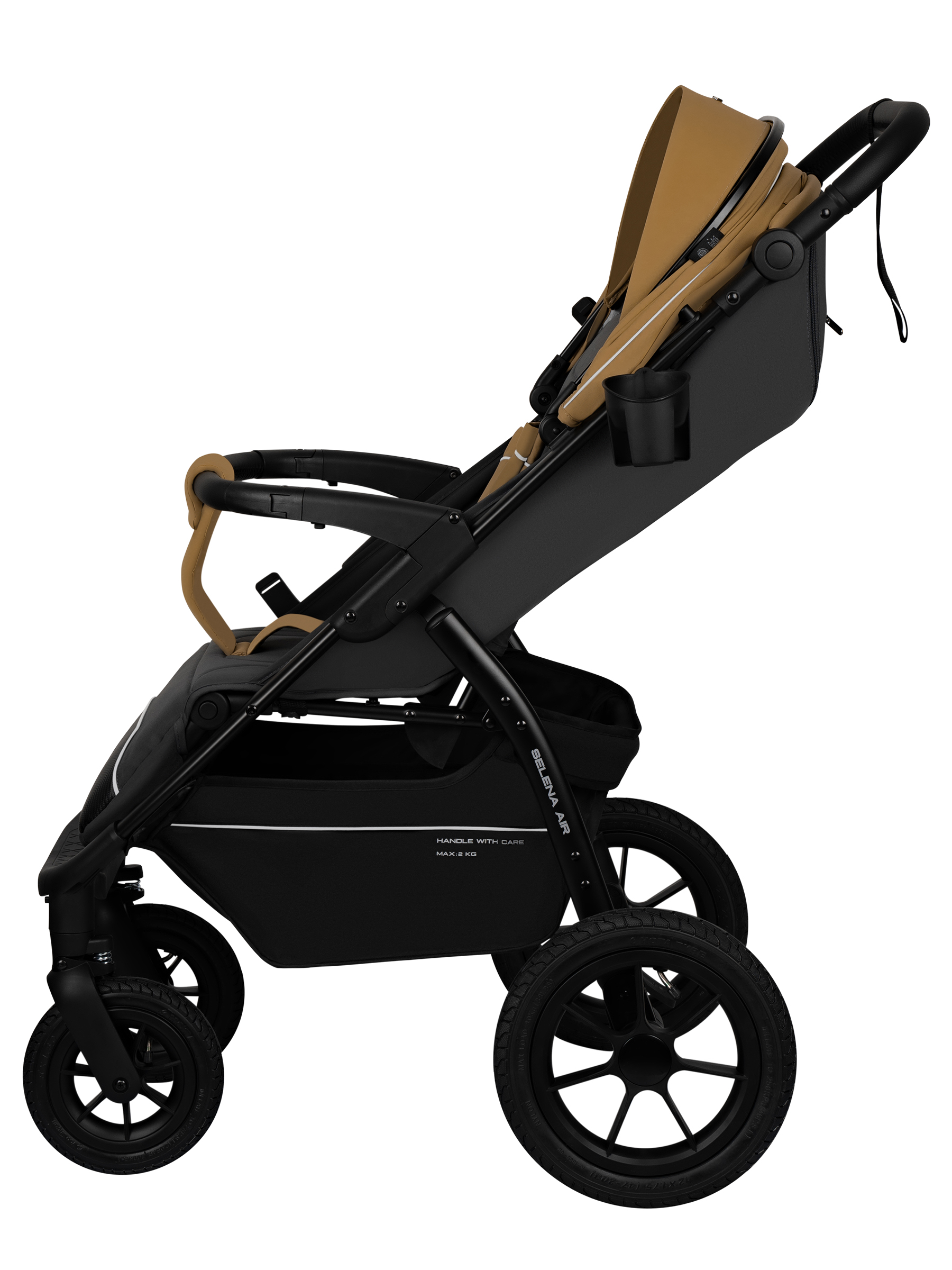 Коляска прогулочная JOVOLA Selena Air new бежевый-серый - фото 8