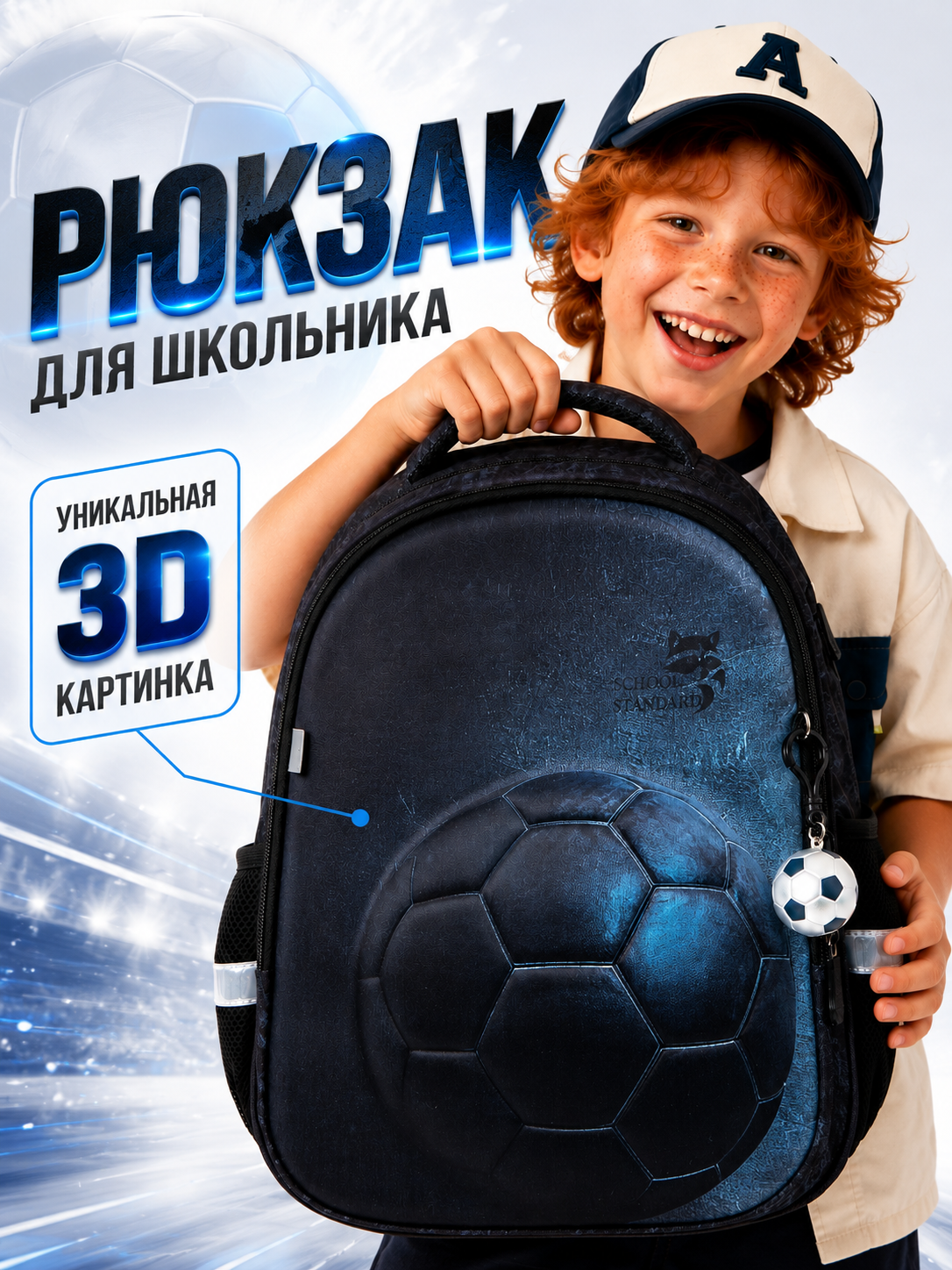 Рюкзак School Standard школьный для мальчика+брелок - фото 1
