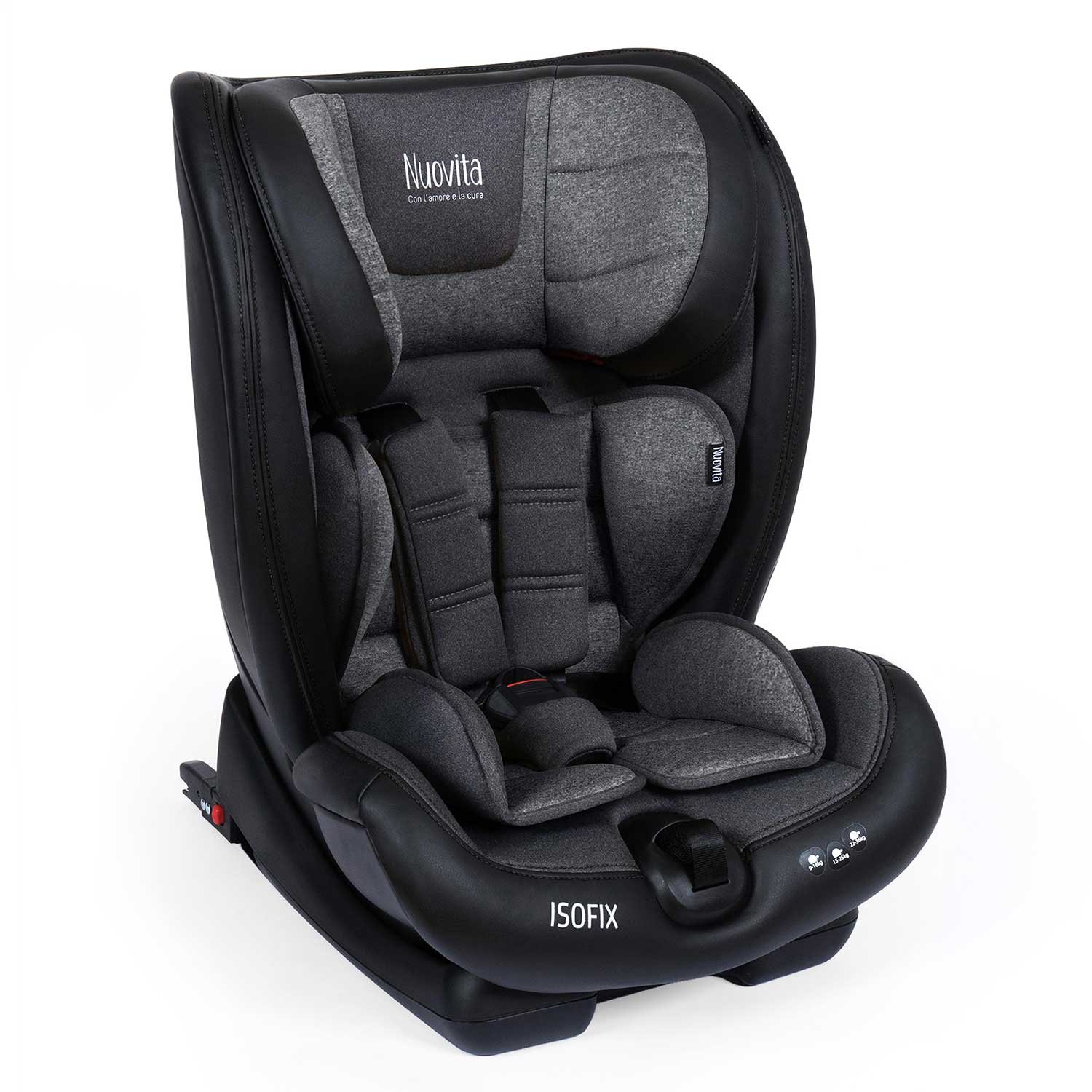 Автокресло Nuovita Maczione N123i-1 Isofix 1/2/3 (9-36 кг) серый - фото 1
