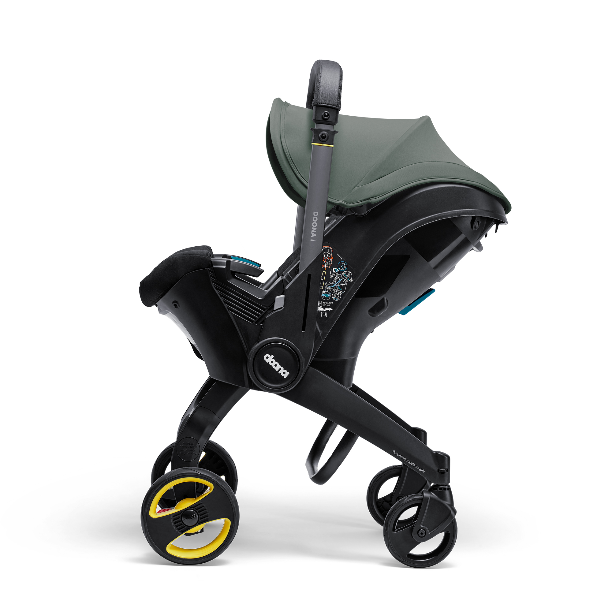 Автокресло Doona i, цвет: Slate Green Isofix 0 (0 -13 кг) серый - фото 19