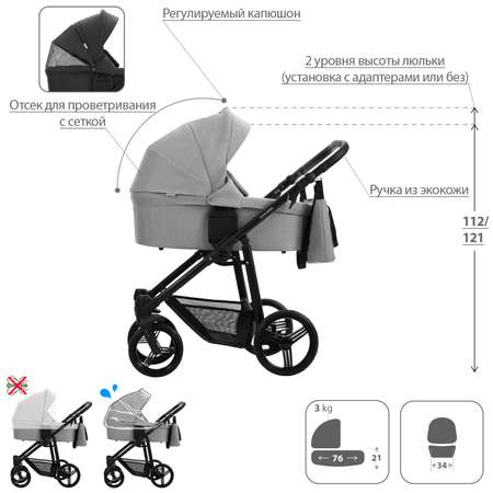 Коляска 2в1 Bebetto Explorer Air Lux