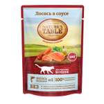 Корм влажный для кошек Natures Table 85г с лососем в соусе пауч