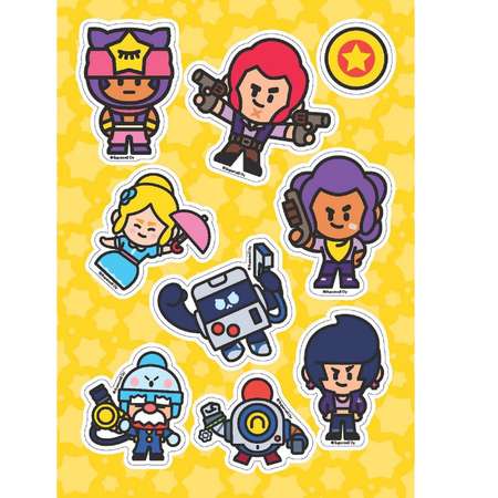 Наклейки комплект Бравл Старс BrawlStars коллекция стикеров 36 шт на 4х листах