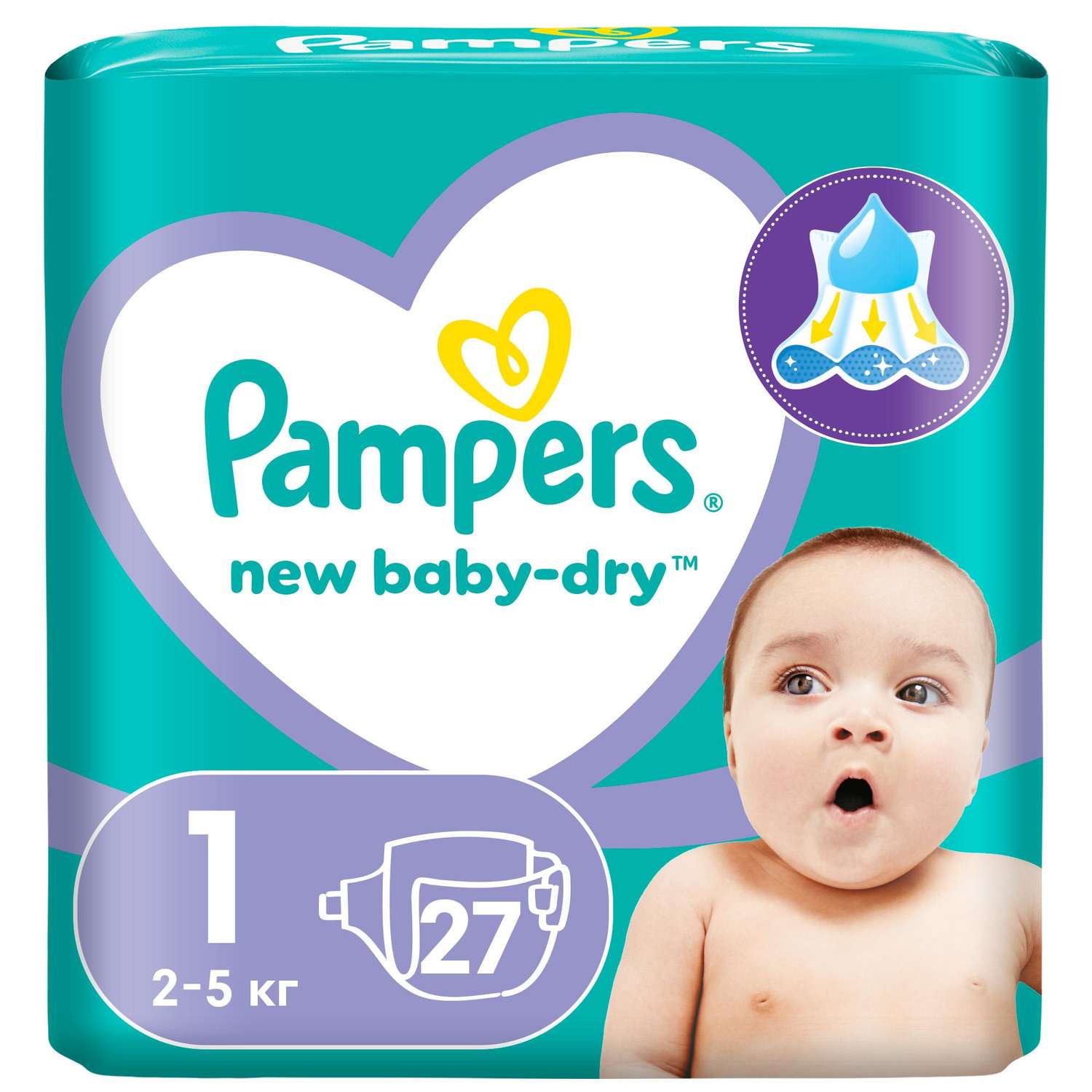 Подгузники Pampers New Baby-Dry для новорожденных 1 (2-5 кг) 27 шт. - фото 12