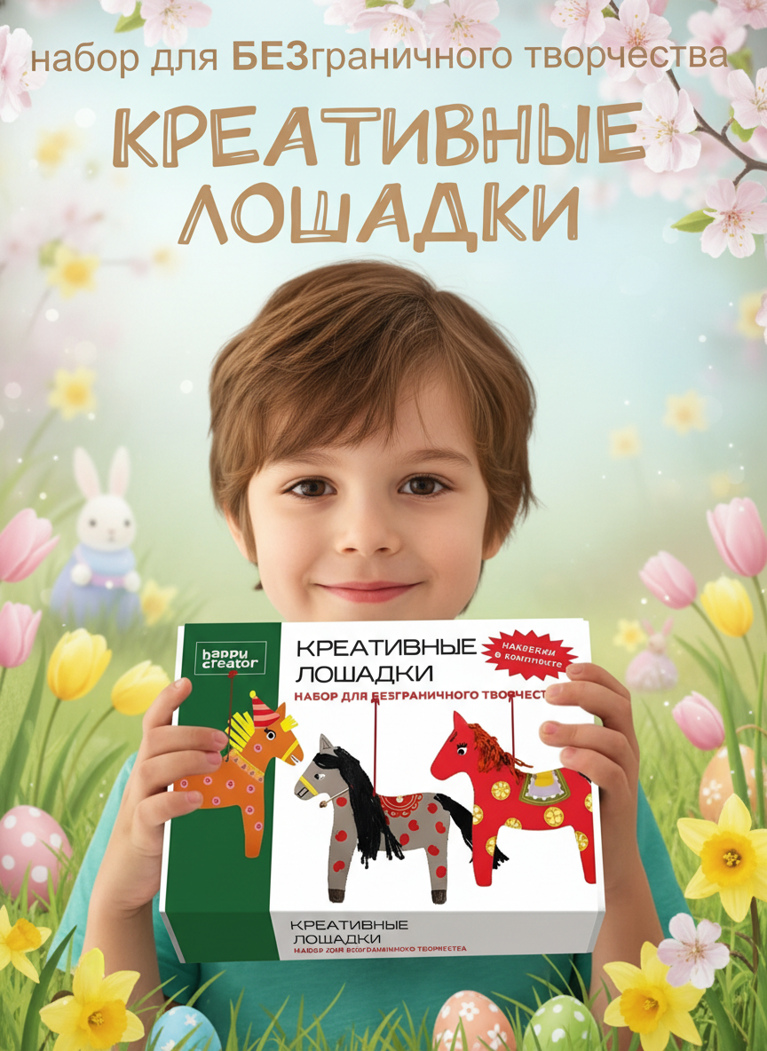 Изображение товара Набор для творчества HappyLine Креативные лошадки - игрушки и украшения для елки
