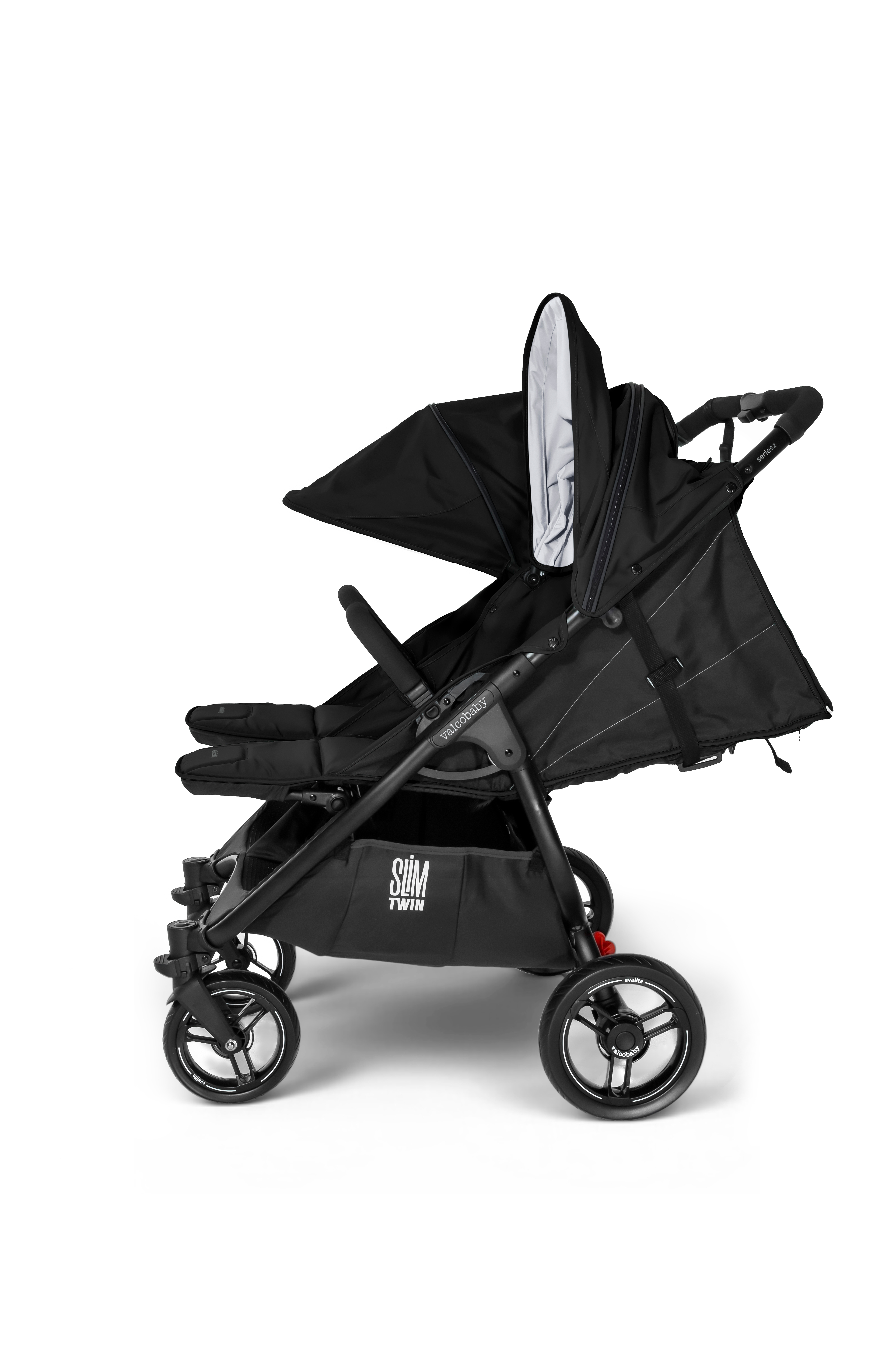 Коляска прогулочная для двойни Valco baby черный - фото 13