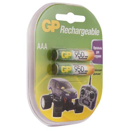 Батарейка аккумуляторная GP ААА (HR03) 950мАч 2шт 95AAAHC-2DECRC2
