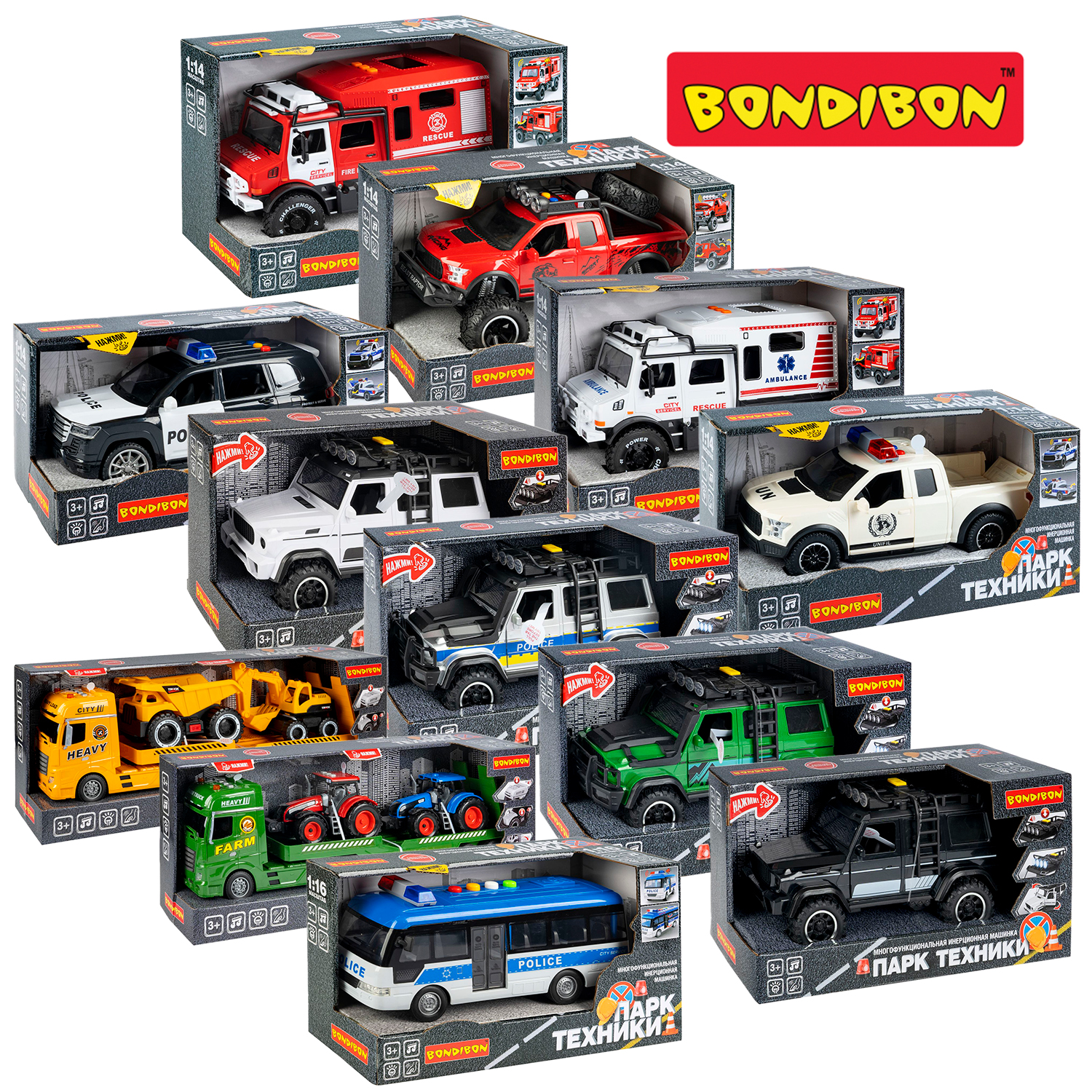 Автобус Bondibon Инерционная машинка свет звук ВВ6081 - фото 9