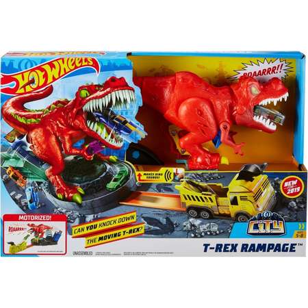Трек Hot Wheels Яростный Ти-Рекс с пусковой установкой