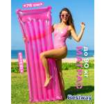 Надувной матрас для плавания Bestway 183 х 76 водяной для бассейна моря речки пляжа розовый