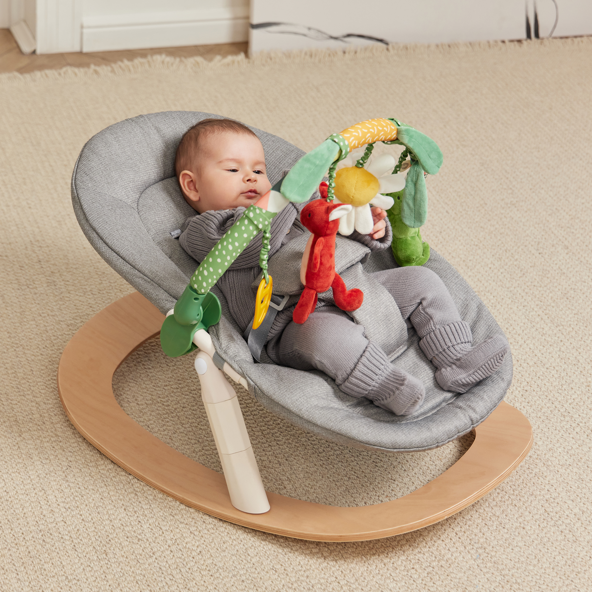 Шезлонг Happy Baby Hammy серый - фото 13