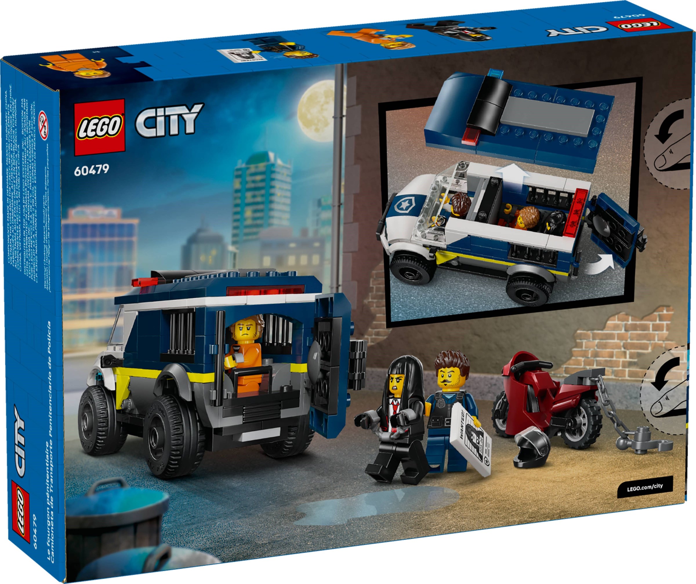 Изображение товара Конструктор LEGO City Полицейский фургон для перевозки заключенных с мотоциклом