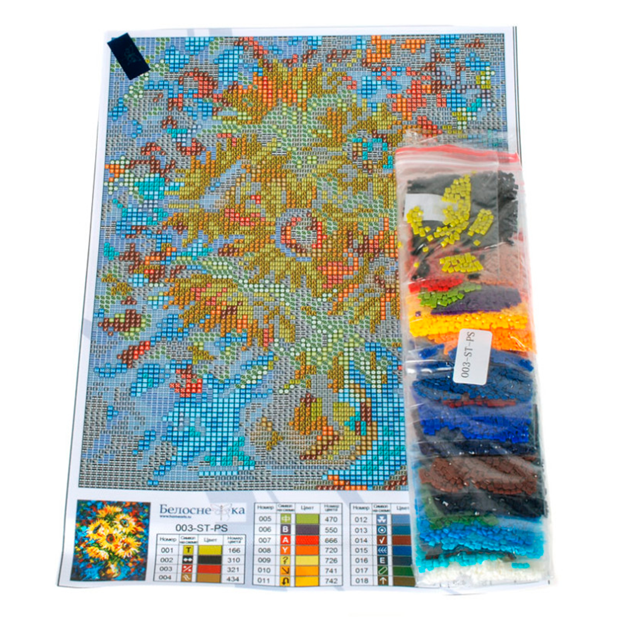 Алмазная мозаика Белоснежка Ночные подсолнухи - фото 5