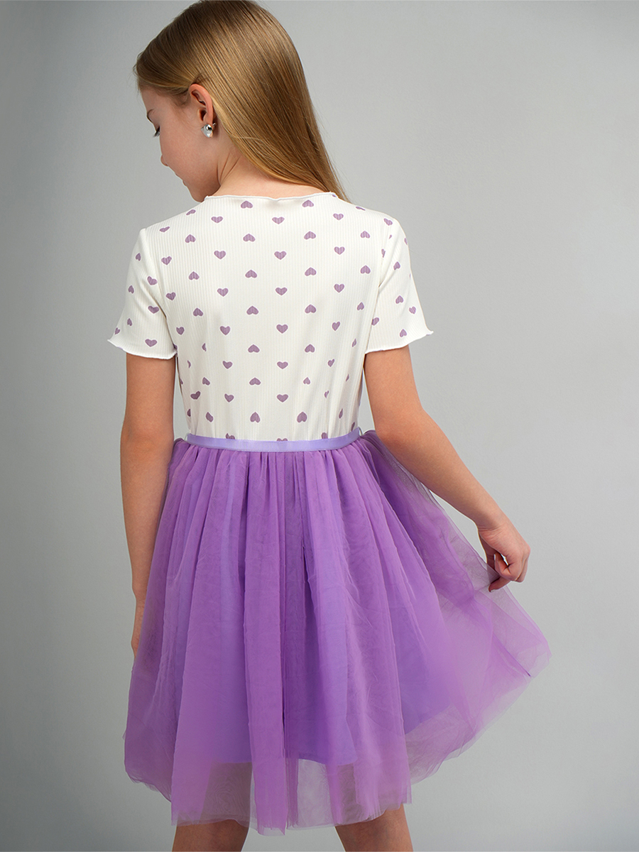 Платье HappyFox HFI3284белый.сиреневый - фото 5