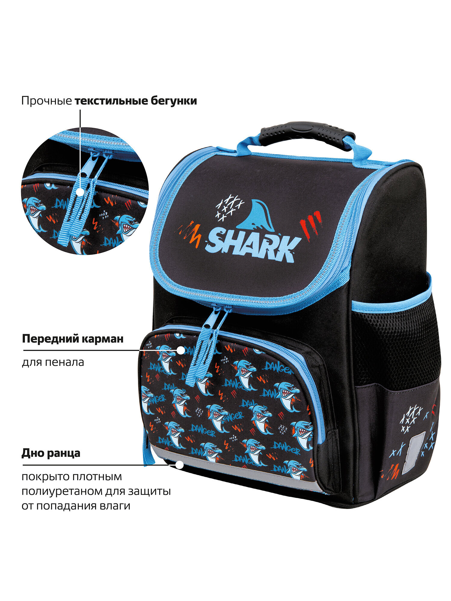 Рюкзак Пифагор злая акула - фото 6