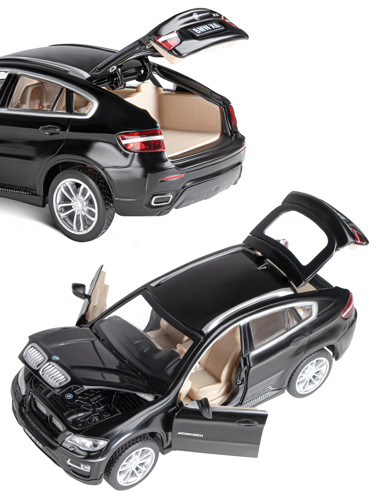Внедорожник АВТОпанорама BMW X6 1:32 JB1251157 - фото 10