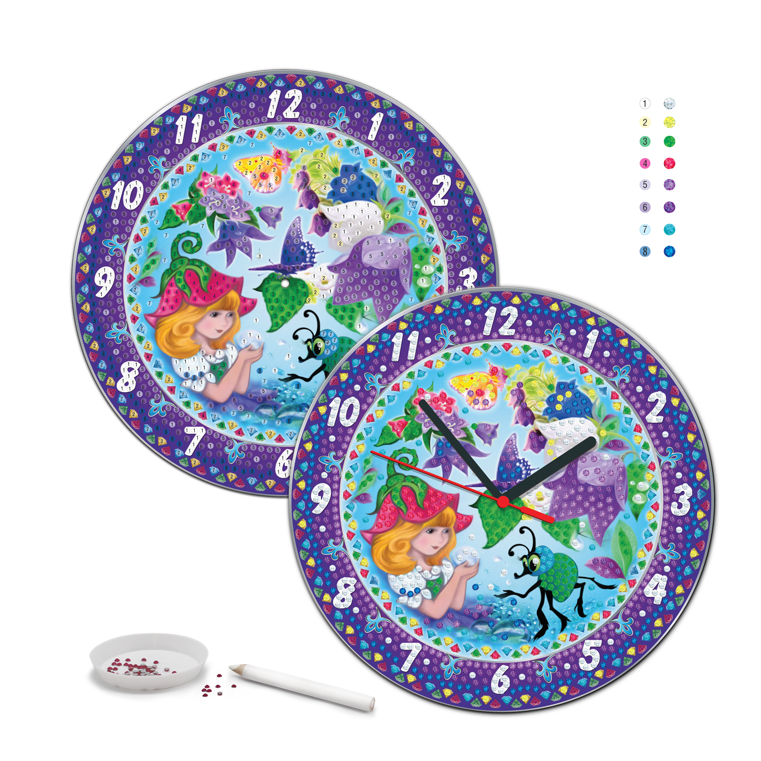 Алмазная мозаика ORIGAMI Часы Фея - фото 4