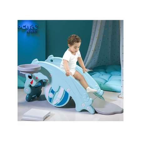 Горка Perfetto Sport качалка Дельфин PS-037-М цвет ментоловый