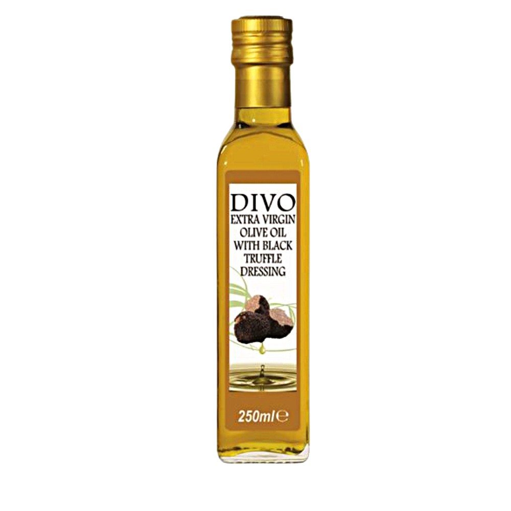 Масло оливковое DIVO Extra Virgin с ароматом черного трюфеля 0.25л - фото 1