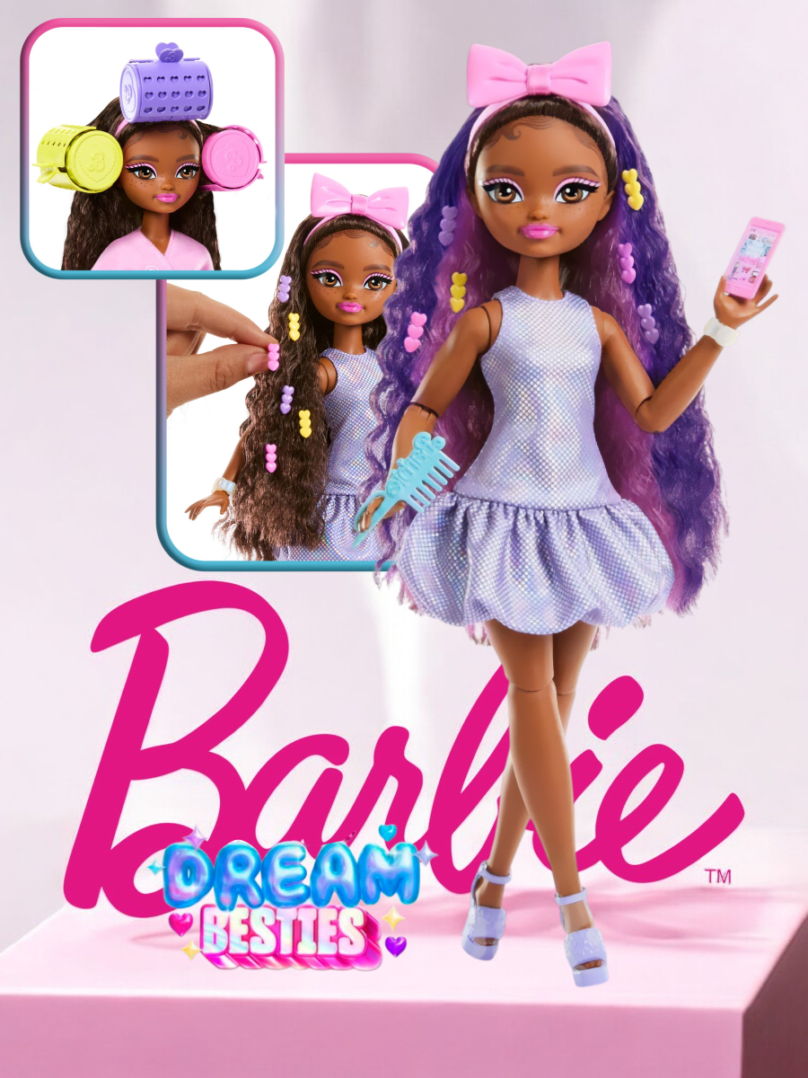 Кукла модельная Barbie Dream Besties Бруклин Собирайся со мной! высота 27 см JGG39/JGG37 - фото 1