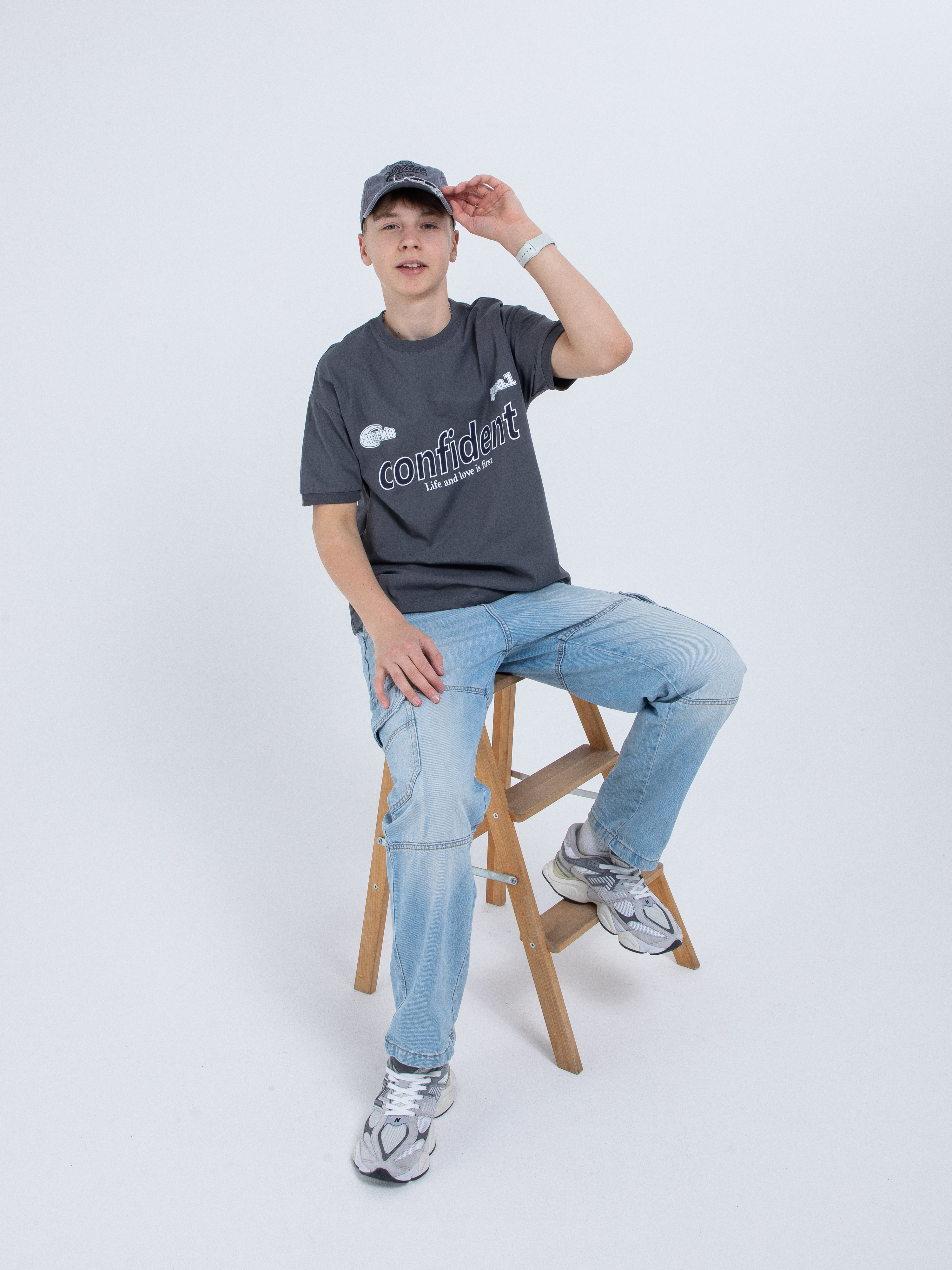 Футболка STELLA MODA 11219_темно-серый - фото 13