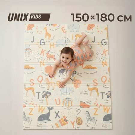 Детский складной коврик UNIX Kids Обучение/Learning 150 x 180 см