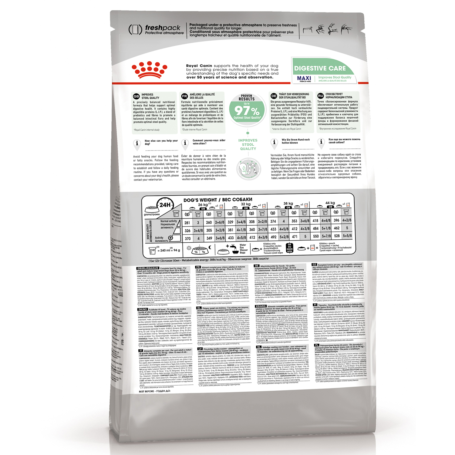 Корм для собак ROYAL CANIN Maxi Digestive Care крупных пород с чувствительным пищеварением 3кг - фото 2