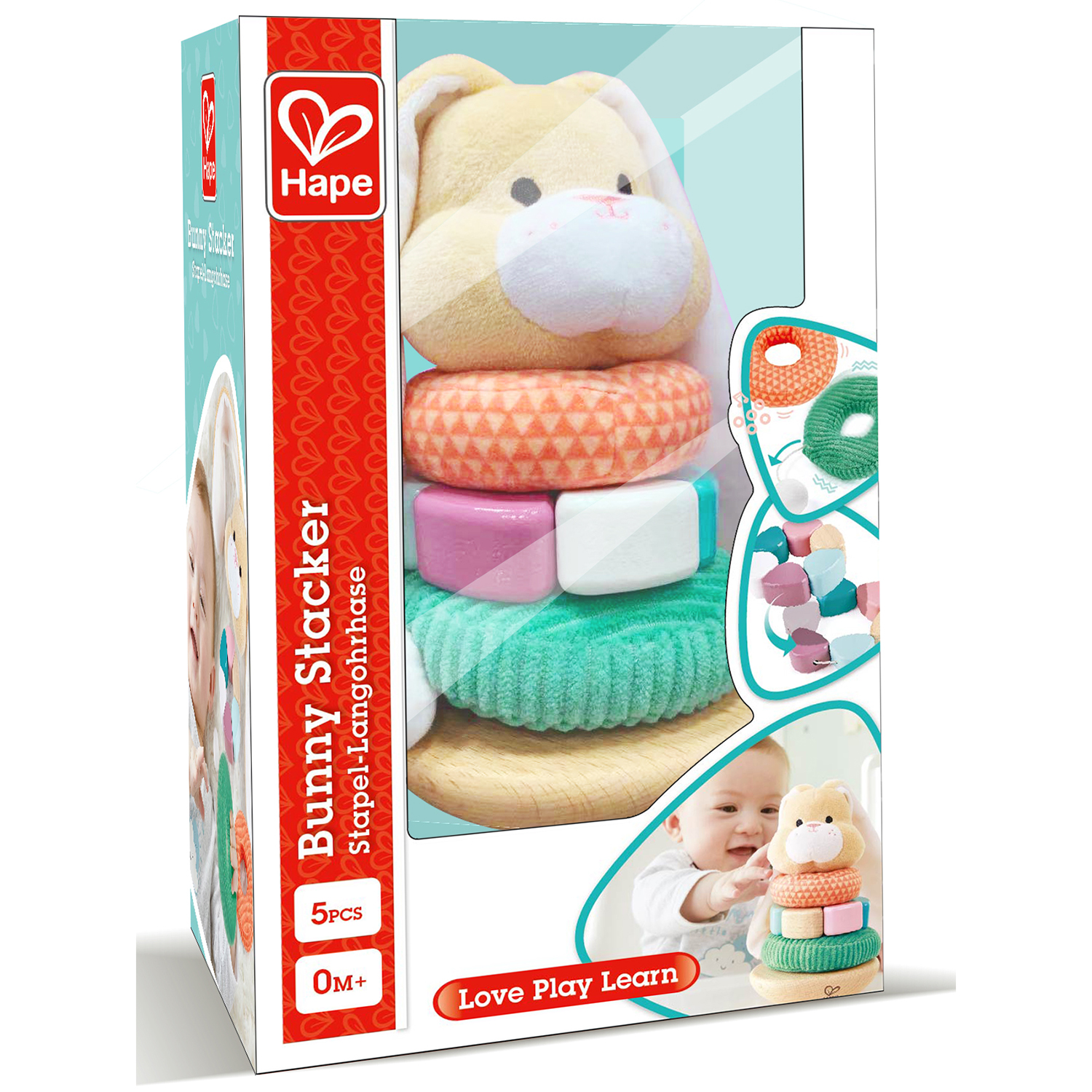 Игрушка Hape неваляшка Кролик - фото 4