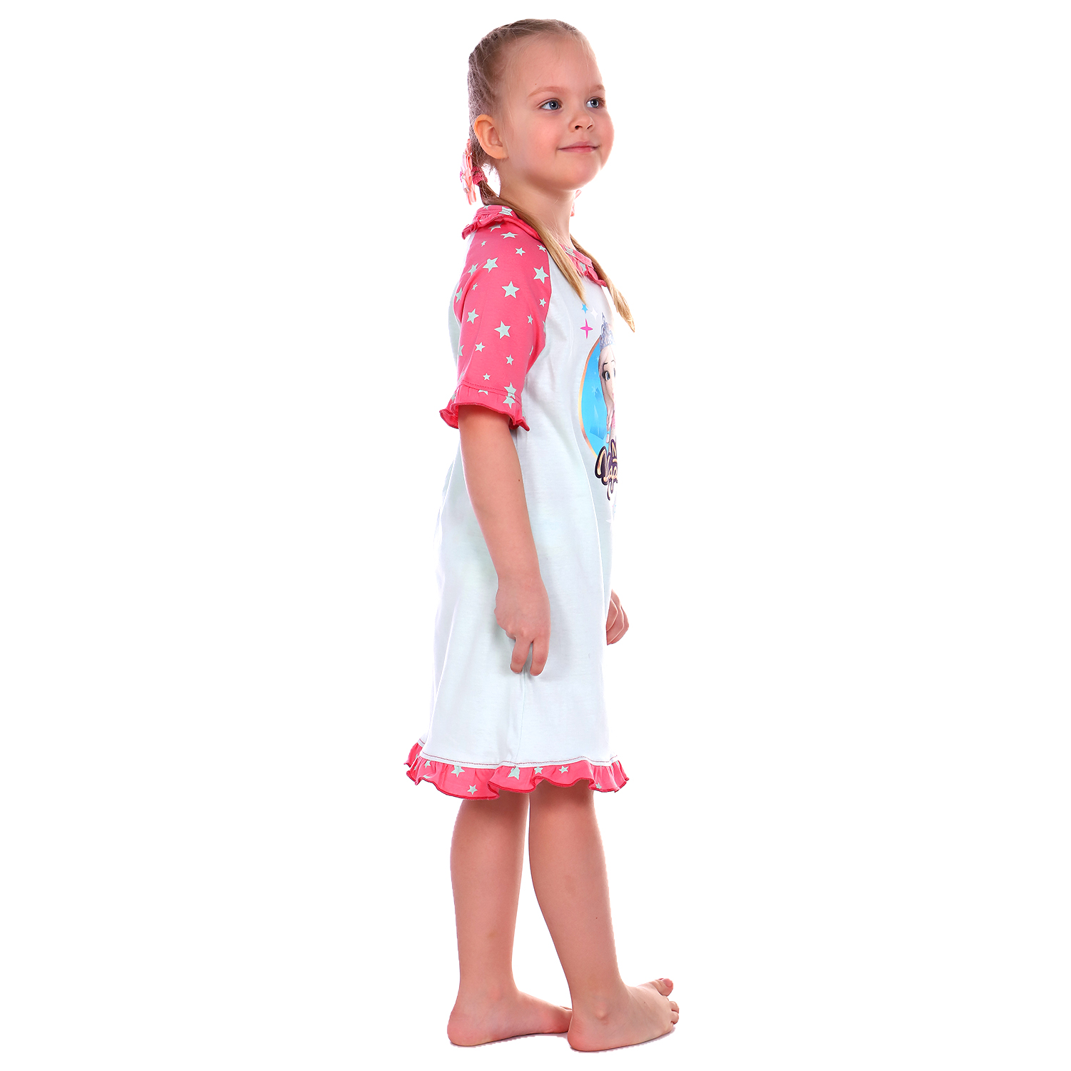 Сорочка ночная ДО-Детская Одежда S0506/ментол_розовый - фото 3