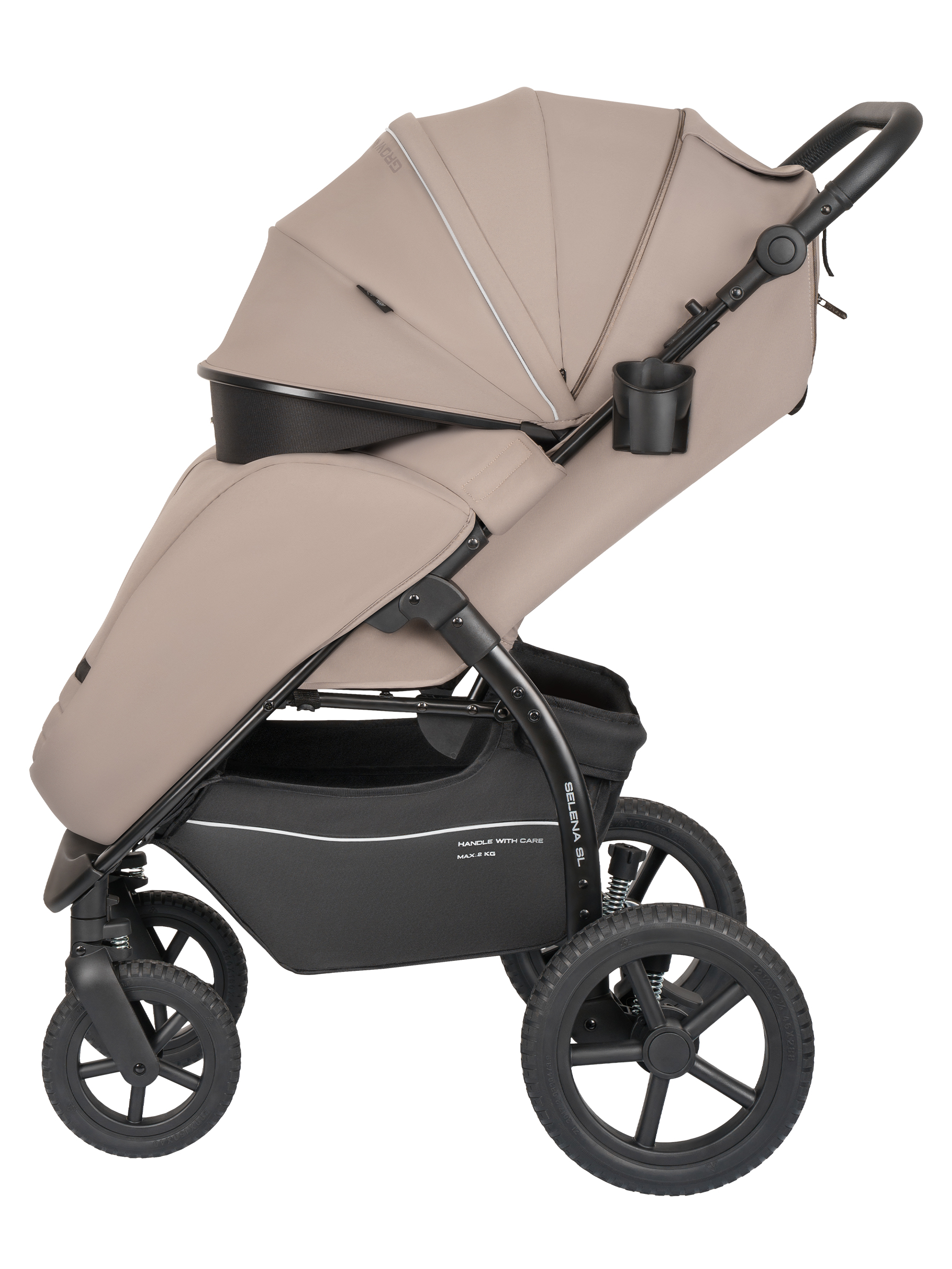 Коляска прогулочная JOVOLA Selena SL, всесезонная бежевый - фото 20