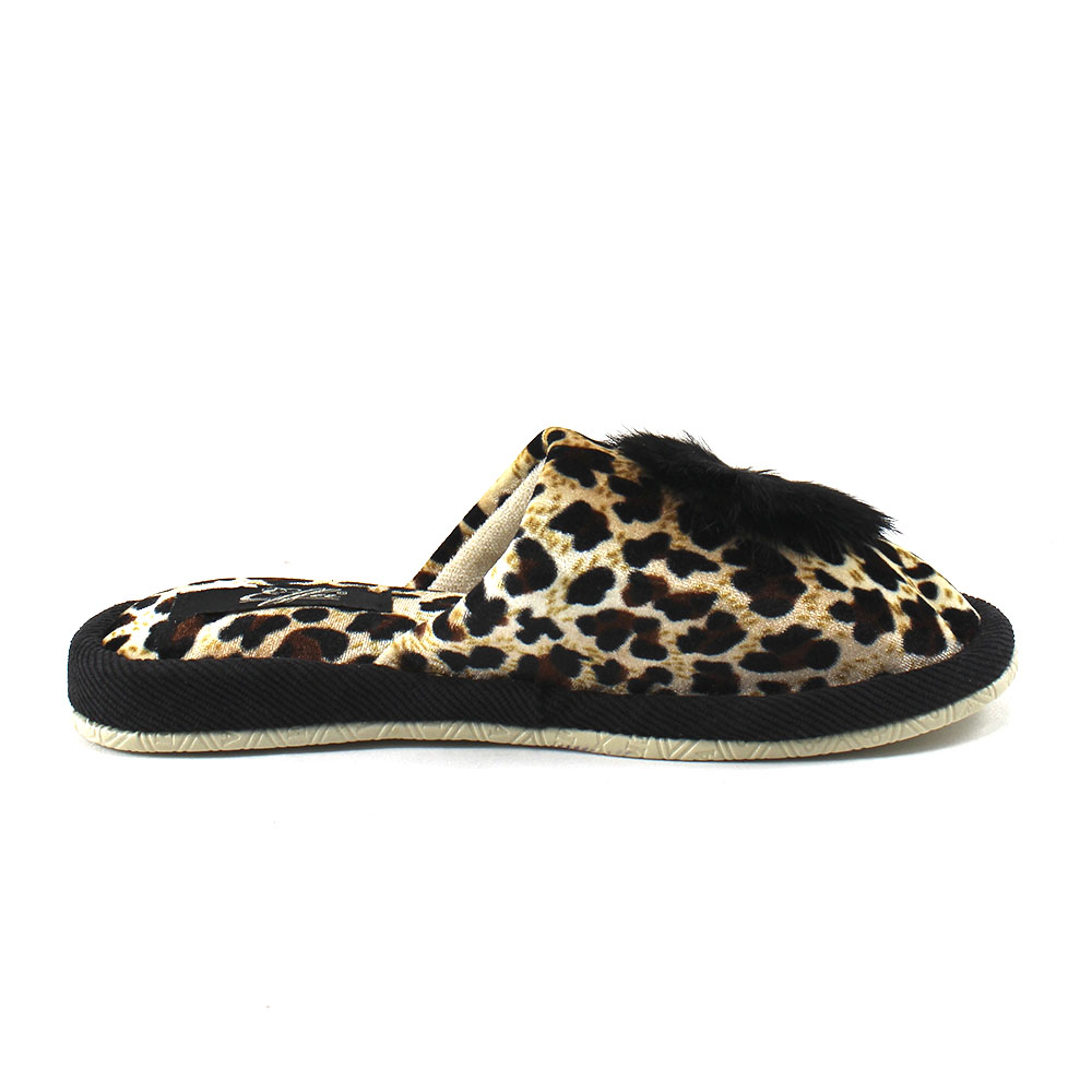 Тапочки Europen 75225-СВ EUROPEN Тапочки домашние,черный лео - фото 2