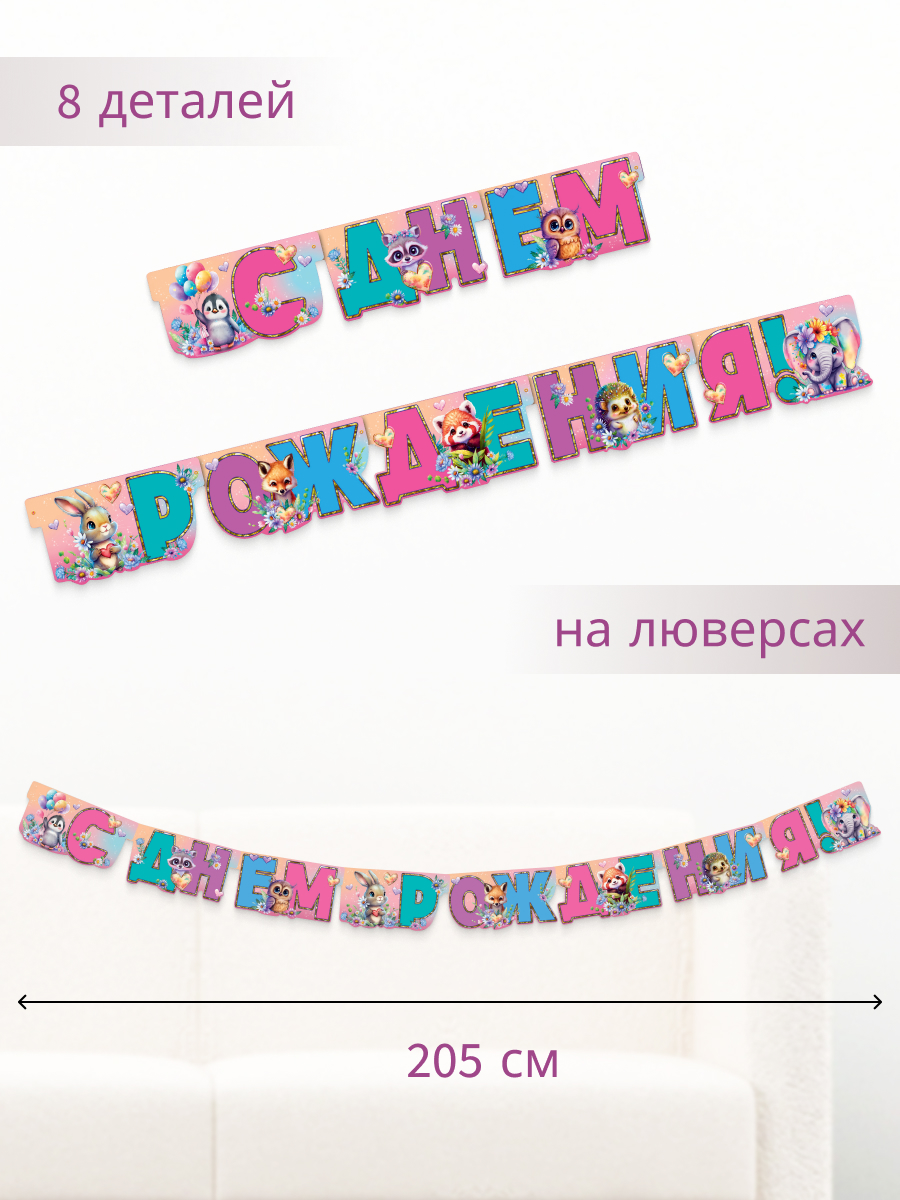 Гирлянда-растяжка Арт и Дизайн День Рождения - фото 2