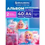 Альбом Brauberg принцессы А4 40 лист. 2 шт.