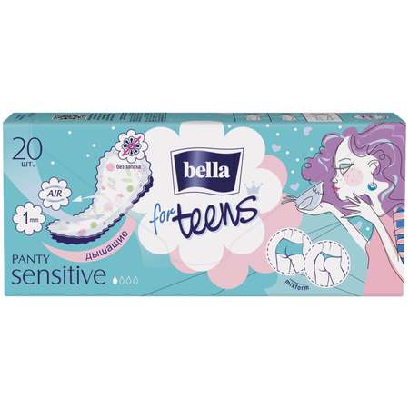 Прокладки ежедневные BELLA ультратонкие for teens sensitive 20 шт х 6 упаковок