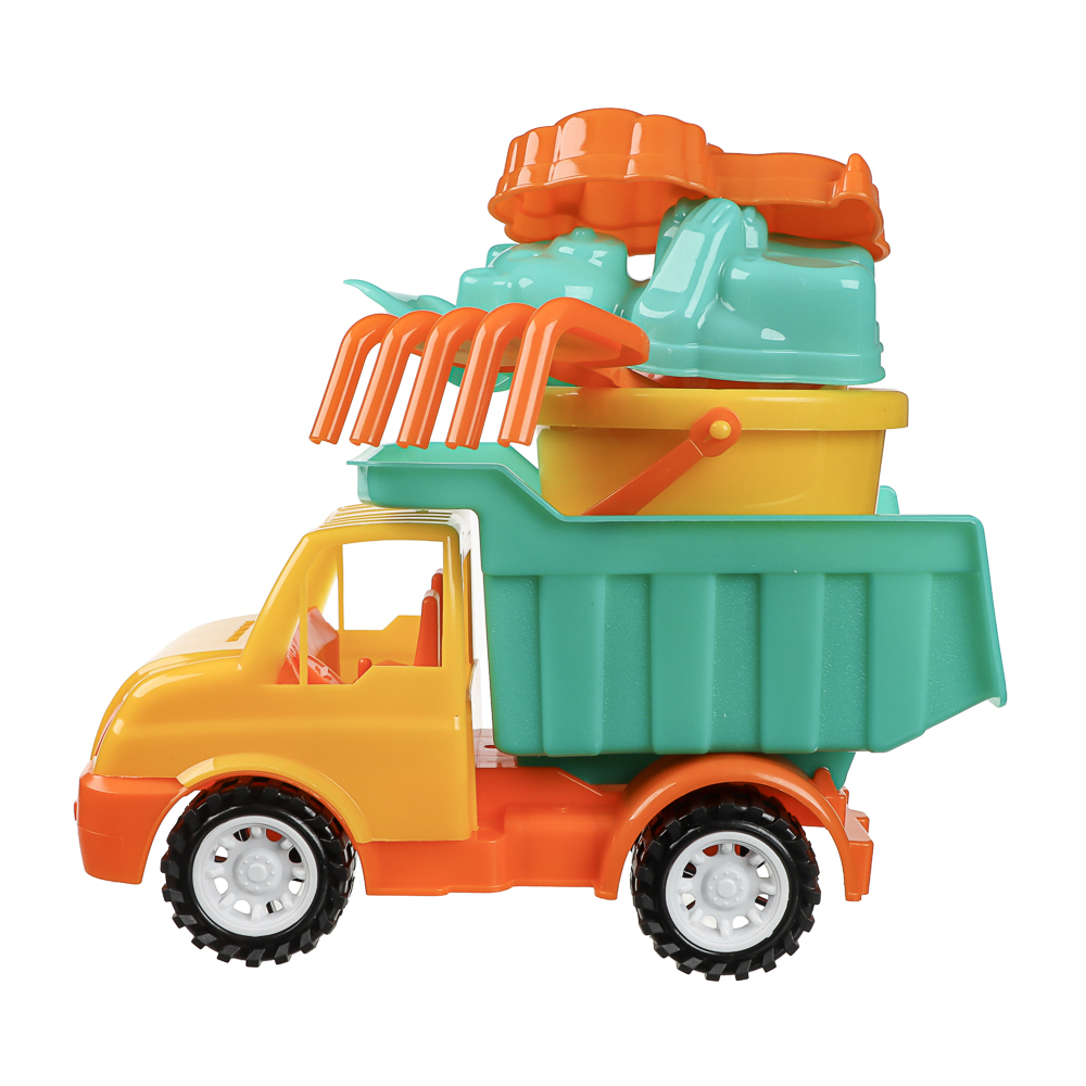 Песочный набор Игроленд Машинка-грузовик 7 предметов 7 предм. - фото 12