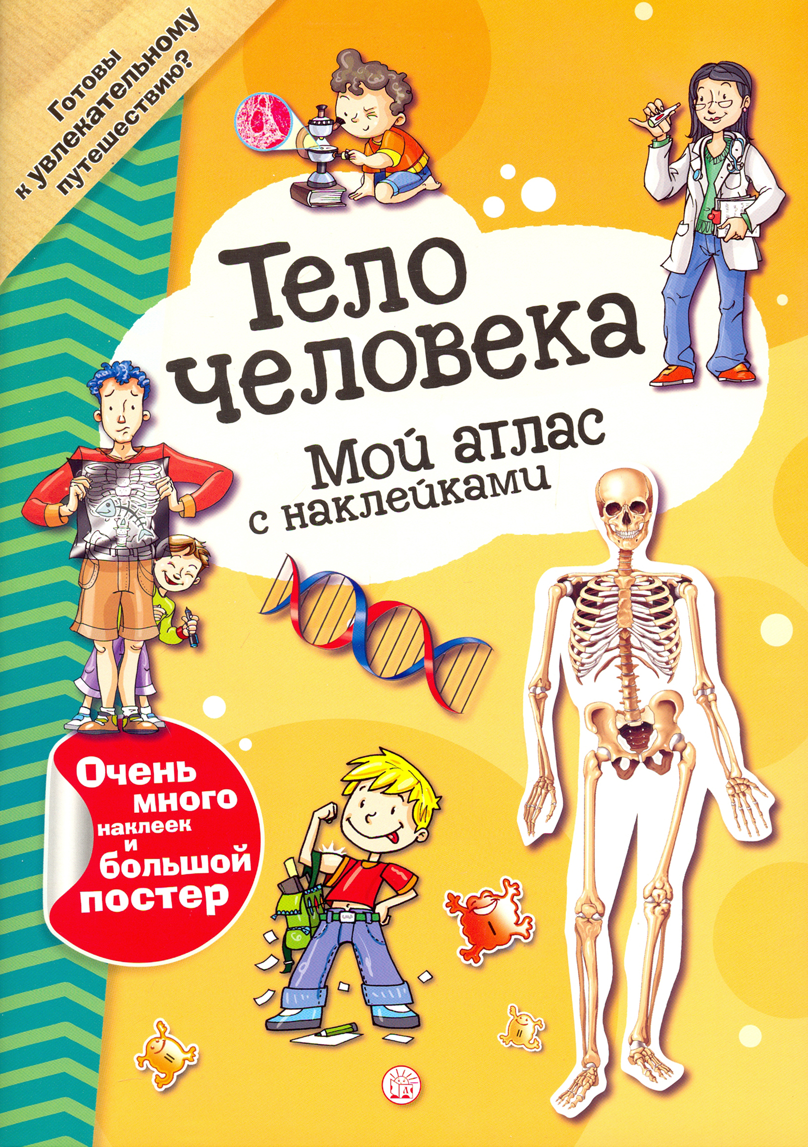 Книга Лабиринт Мой атлас с наклейками Тело человека - фото 1