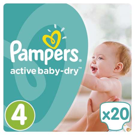 Подгузники Pampers Active Baby-Dry 4 (8-14 кг) 20 шт.