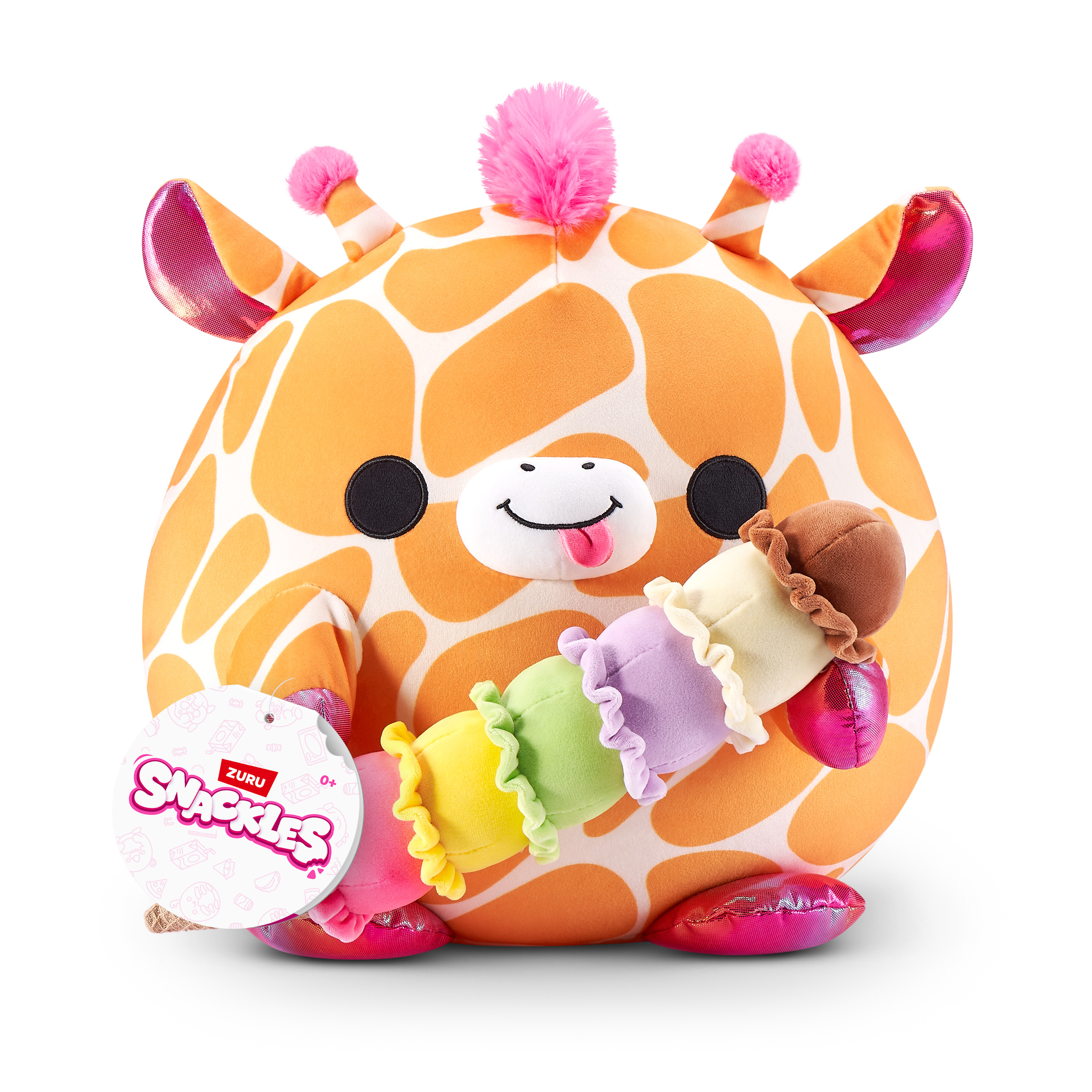 Игрушка мягкая Zuru Snackles Жираф с мороженым 20см 77694E - фото 6