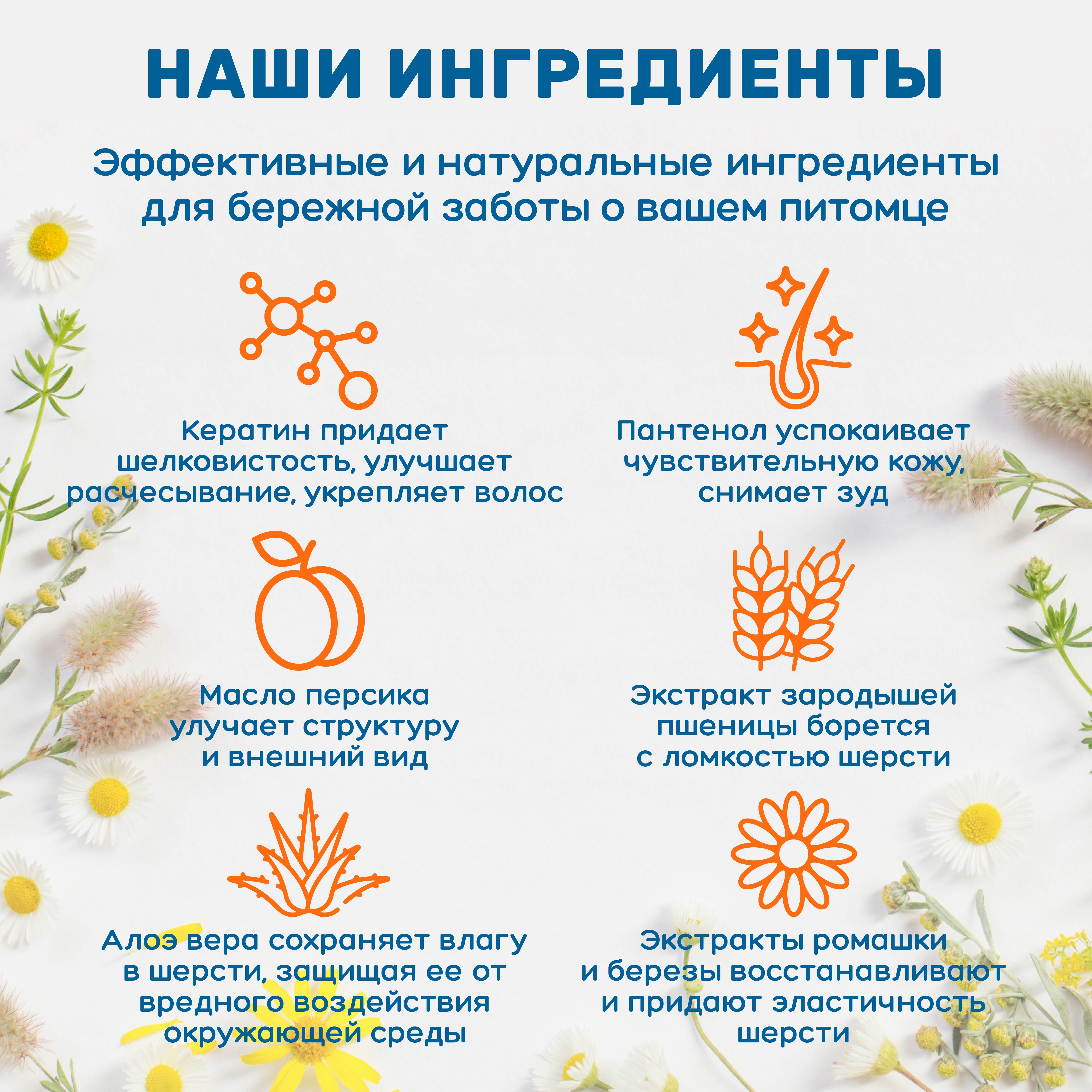 Шампунь для длинной шерсти ZOORIK увлажняющий 500 мл - фото 7