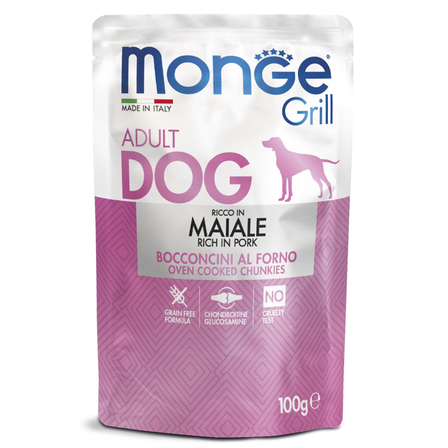 Корм для собак MONGE Dog Grill Pouch свинина пауч 100г - фото 1
