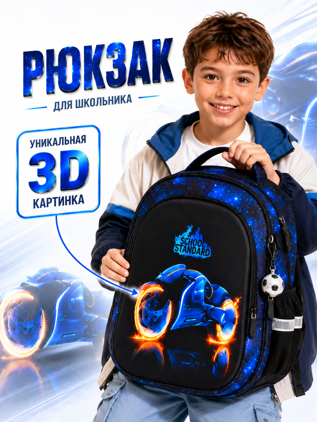 Изображение товара Рюкзак School Standard школьный для мальчика Изображение товара Рюкзак School Standard школьный для мальчика