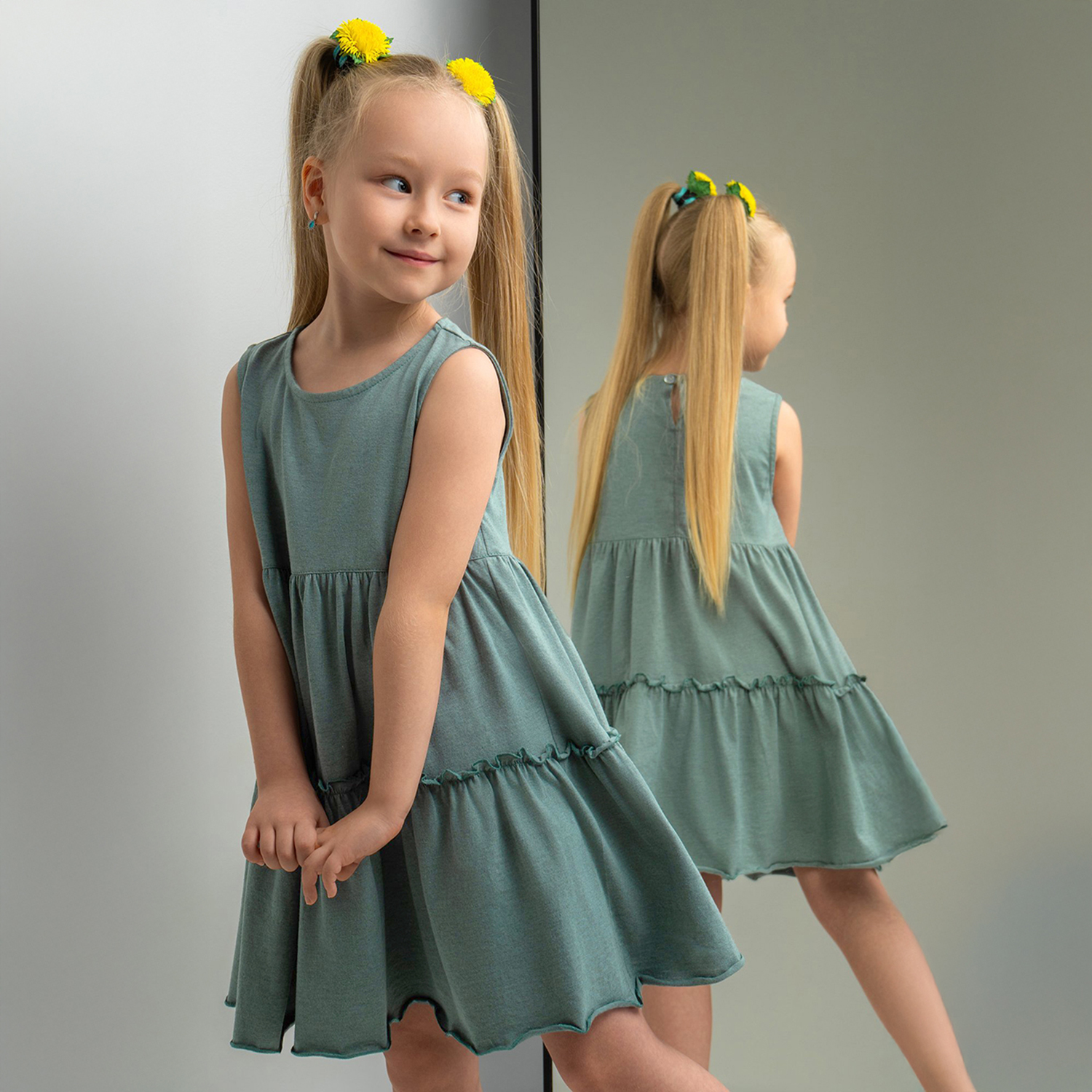 Платье HappyFox HFLUN2119сухая.трава - фото 3