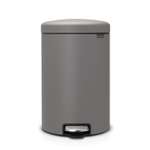 Бак мусорный Brabantia NewIcon с педалью серый с напылением 20л 119163