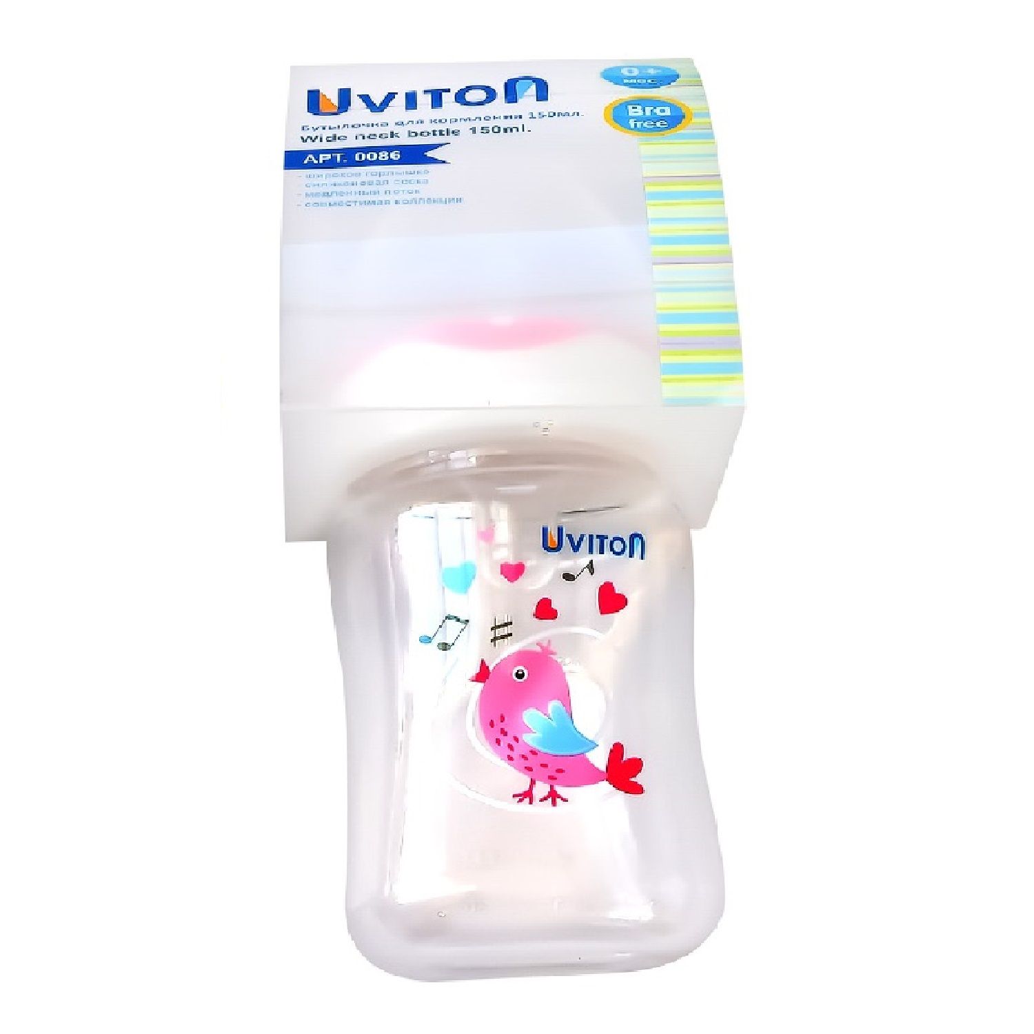 Бутылочка Uviton Classic+ 150 мл 1 шт. в ассортименте - фото 10