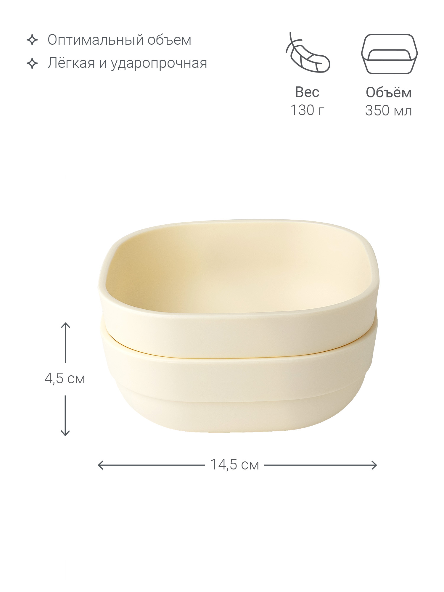 Тарелка edda Пломбир 350 мл 2 предм. - фото 12