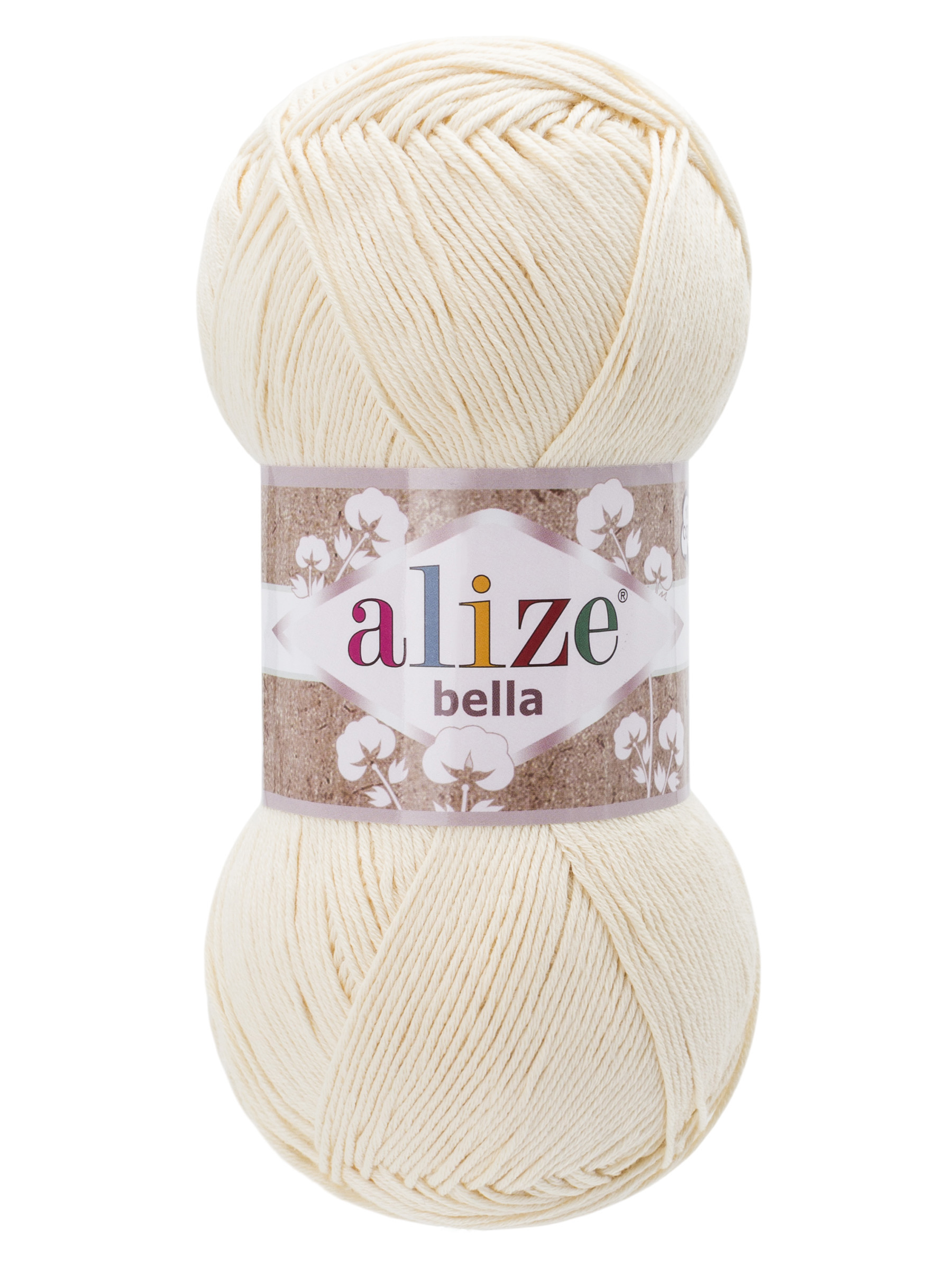 Пряжа Alize для теплой одежды Bella 100 100 гр 360 м 100% хлопок 5 мотков 1 молочный - фото 4