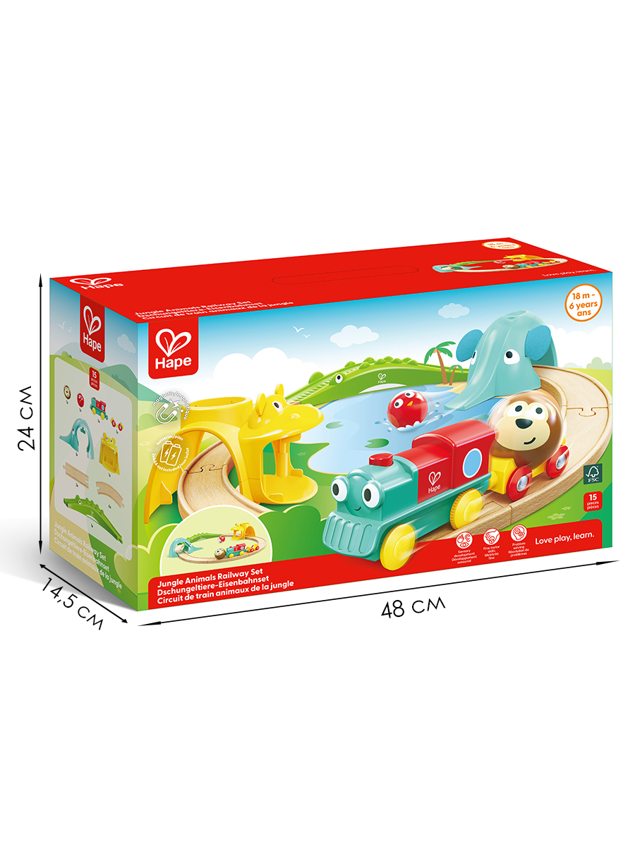 Набор железнодорожный Hape 60.5 см E3887_HP - фото 2