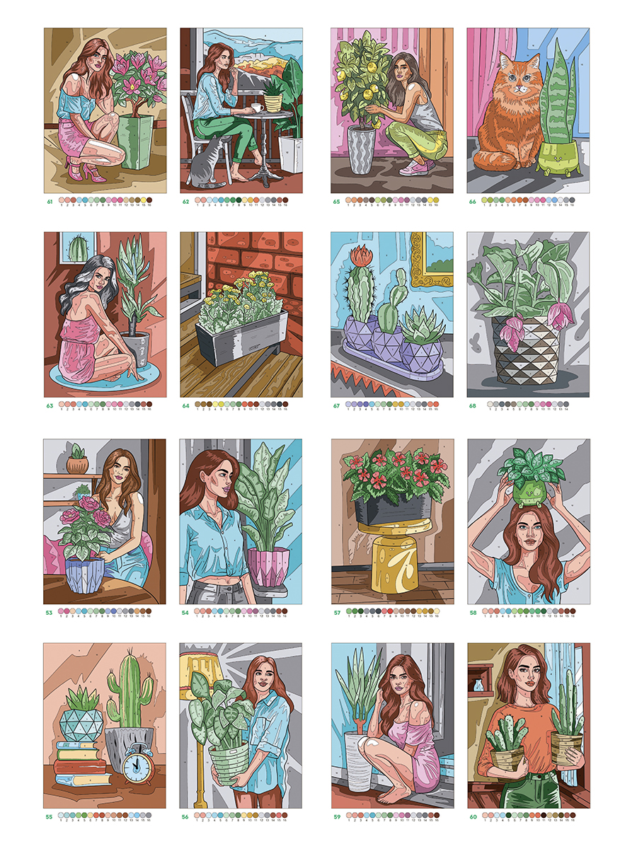 Раскраска по номерам Проф-Пресс Премиум La Decoro. Красота и уют в доме. 100 сюжетов. А4. 128 стр. - фото 10