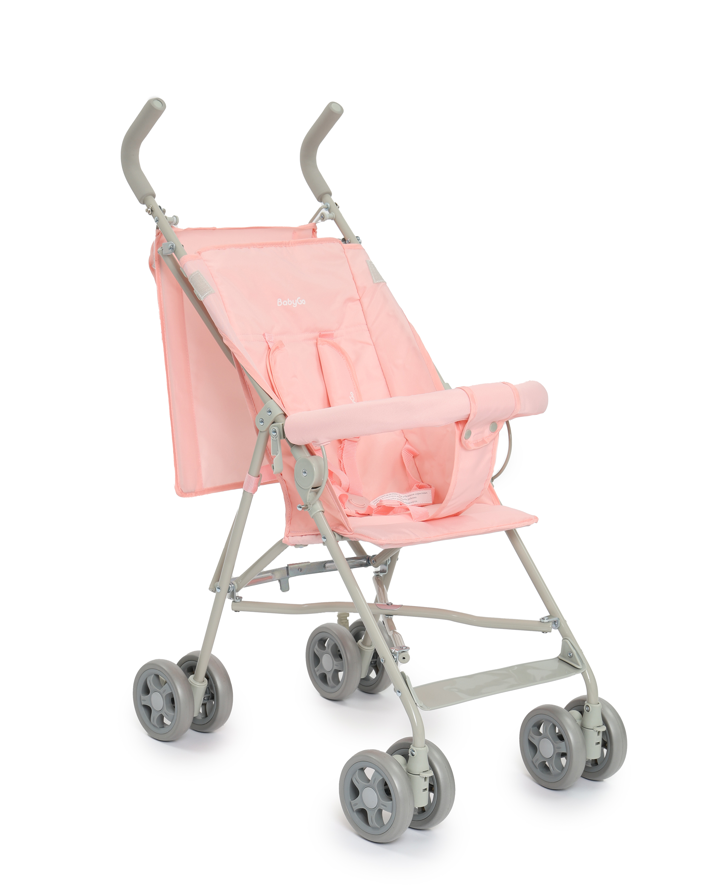 Коляска прогулочная BabyGo Easy New розовый - фото 2