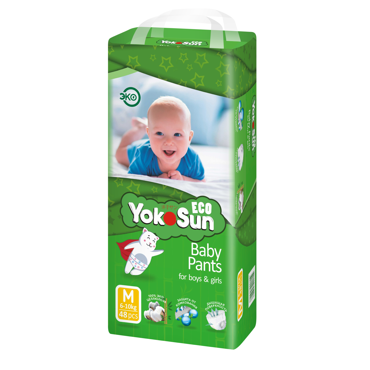 Трусики YokoSun Eco M (6-10 кг) 48 шт. - фото 2